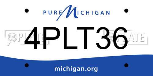 4PLT36 Michigan License Plate