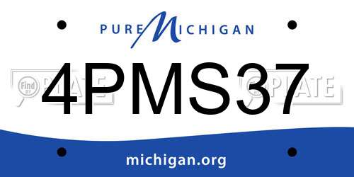 4PMS37 Michigan License Plate