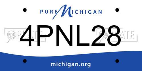 4PNL28 Michigan License Plate