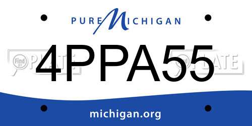 4PPA55 Michigan License Plate