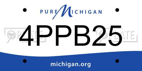 4PPB25 Michigan License Plate