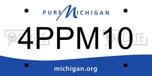 4PPM10 Michigan License Plate