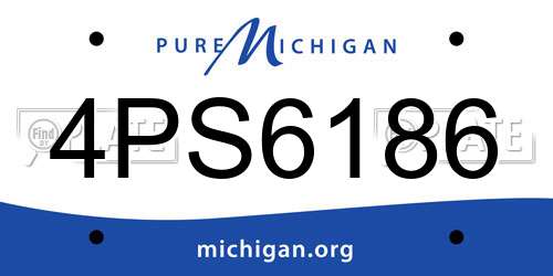4PS6186 Michigan License Plate