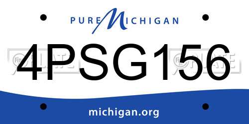 4PSG156 Michigan License Plate