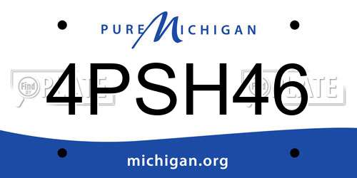 4PSH46 Michigan License Plate
