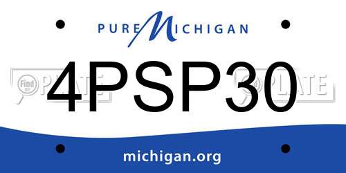 4PSP30 Michigan License Plate