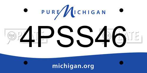 4PSS46 Michigan License Plate