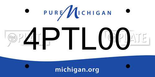 4PTL00 Michigan License Plate