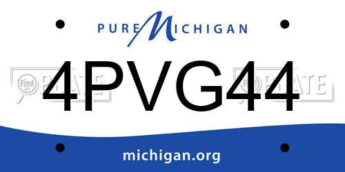 4PVG44 Michigan License Plate