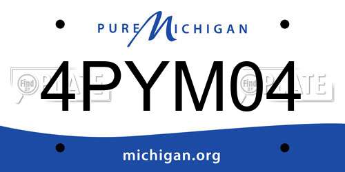 4PYM04 Michigan License Plate