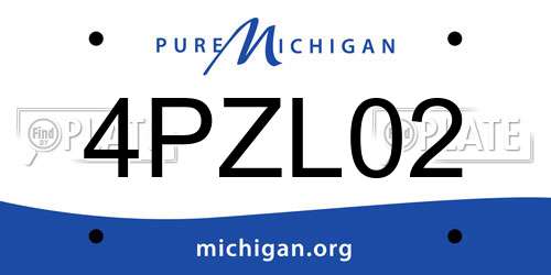 4PZL02 Michigan License Plate