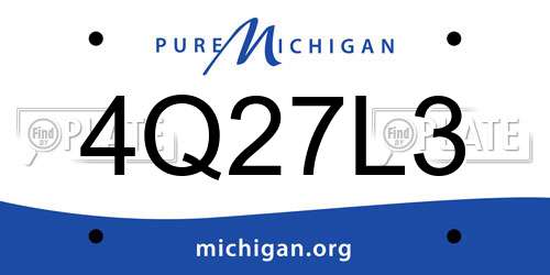 4Q27L3 Michigan License Plate