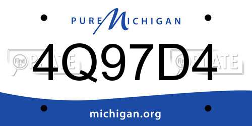 4Q97D4 Michigan License Plate