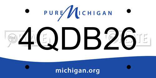 4QDB26 Michigan License Plate
