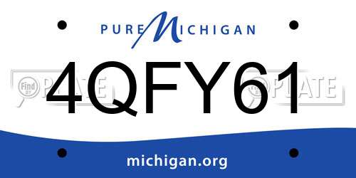 4QFY61 Michigan License Plate