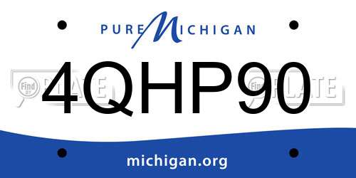 4QHP90 Michigan License Plate