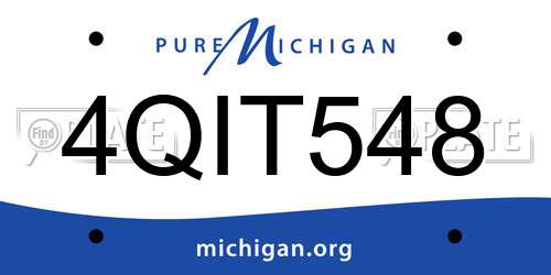 4QIT548 Michigan License Plate