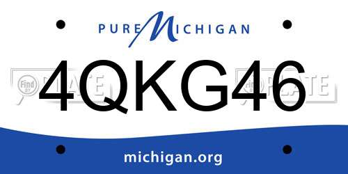 4QKG46 Michigan License Plate