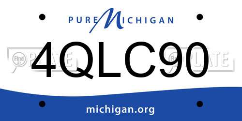 4QLC90 Michigan License Plate
