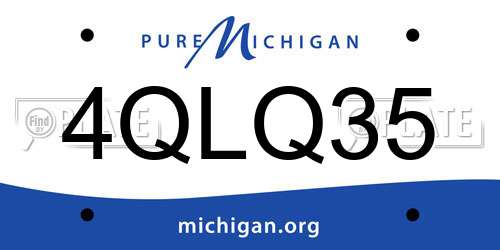 4QLQ35 Michigan License Plate