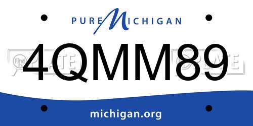 4QMM89 Michigan License Plate