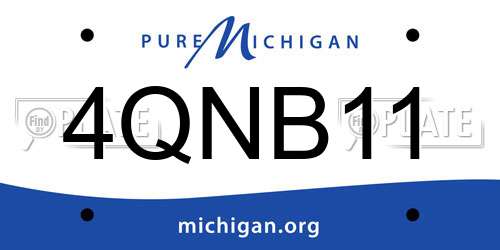 4QNB11 Michigan License Plate