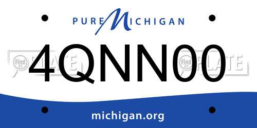 4QNN00 Michigan License Plate