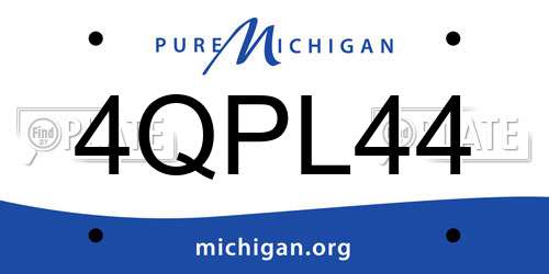 4QPL44 Michigan License Plate