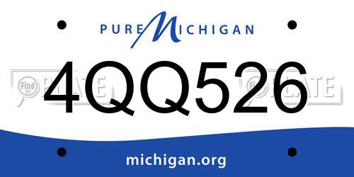 4QQ526 Michigan License Plate