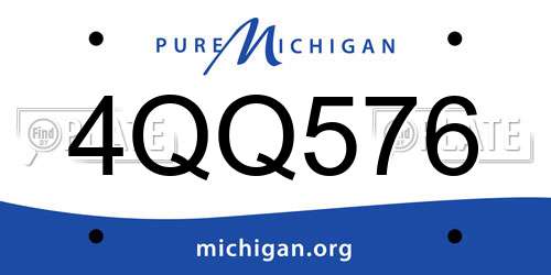 4QQ576 Michigan License Plate