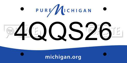 4QQS26 Michigan License Plate