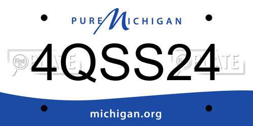 4QSS24 Michigan License Plate