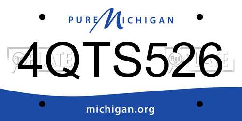 4QTS526 Michigan License Plate