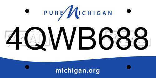 4QWB688 Michigan License Plate