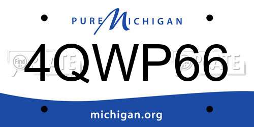4QWP66 Michigan License Plate