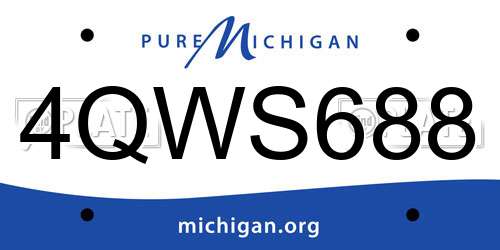 4QWS688 Michigan License Plate