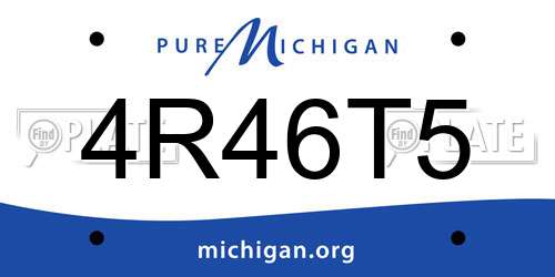 4R46T5 Michigan License Plate