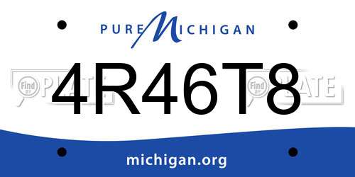 4R46T8 Michigan License Plate