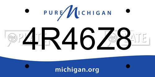 4R46Z8 Michigan License Plate
