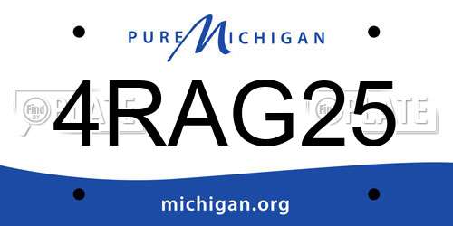 4RAG25 Michigan License Plate