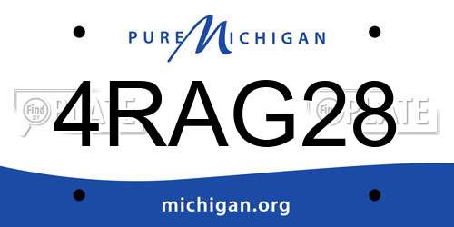 4RAG28 Michigan License Plate