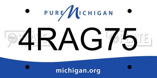 4RAG75 Michigan License Plate