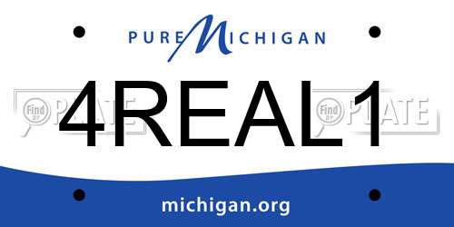 4REAL1 Michigan License Plate