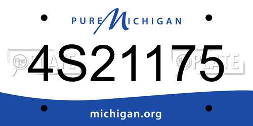 4S21175 Michigan License Plate