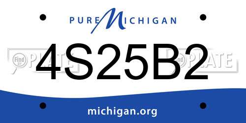 4S25B2 Michigan License Plate