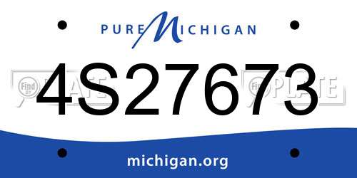 4S27673 Michigan License Plate