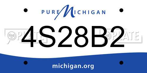 4S28B2 Michigan License Plate