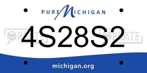 4S28S2 Michigan License Plate