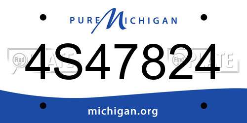 4S47824 Michigan License Plate