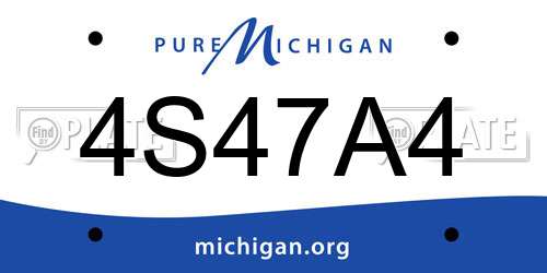 4S47A4 Michigan License Plate